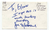 Joe Matarese Signed 3x5 Index Card Autographed Signature Comedian Comic Actor