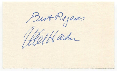 Mel Harder Signed 3x5 Index Card Autographed MLB Baseball Cleveland Indians