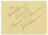 Thomas L. Thomas Signed Album Page Autographed in 1949 Jacob Hannemann