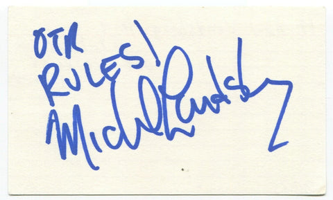 Michael Landsberg Signed 3x5 Index Card Autograph Signature Sportscaster Hockey