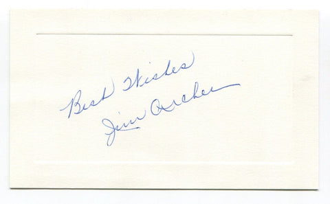 Jim Archer Signed Card Autograph MLB Baseball Roger Harris Collection