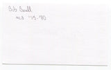 Bob Beall 3x5 Index Card Autographed Signature Atlanta Braves Debut 1975