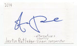 Justin Rutledge Signed 3x5 Index Card Autographed Signature Country Singer