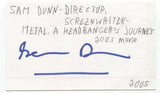 Sam Dunn Signed 3x5 Index Card Autographed Signature Director Filmmaker