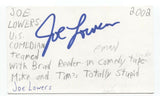 Joe Lowers Signed 3x5 Index Card Autographed Signature Comedian Comic Actor