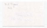 Dick Stigman Signed 3x5 Index Card Autographed Baseball Cleveland Indians