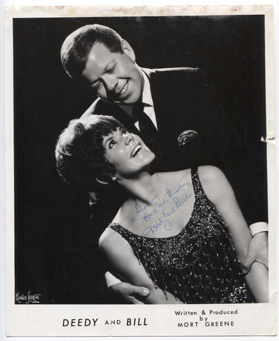 Deedy and Bill Signed Vintage 8x10 Photograph Autograph Photo "Just for Laughs"
