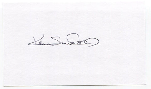 Ken Sanders Signed 3x5 Index Card Autographed MLB Baseball Milwaukee Brewers