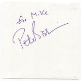 Peter Sissons Signed Album Page Autographed Signature Inscribed "To Mike"