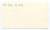 Bill White Signed 3x5 Index Card Autograph Baseball MLB New York Giants