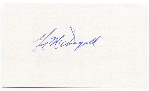 Gil McDougald Signed 3x5 Index Card Autographed MLB Baseball New York Yankees