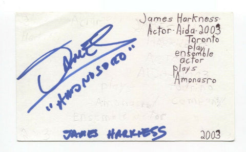 James Harkness Signed 3x5 Index Card Autographed Actor Star Wars Rogue One