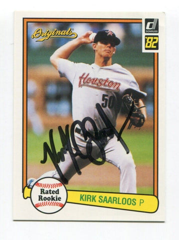 1982 Donruss Originals Kirk Saarloos Signed Card Baseball MLB Autograph AUTO #10