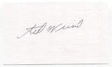 Ted Wieand Signed 3x5 Index Card Autograph Baseball MLB Cincinnati Reds