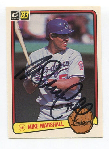 1983 Donruss Mike Marshall Signed Card Baseball Autographed MLB AUTO #362