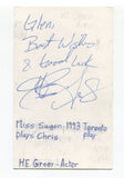 H.E. Greer Signed 3x5 Index Card Autographed Actor Miss Saigon Guiding Light