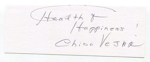 Chico Vejar Signed 3x5 Index Card Autograph Boxing Boxer Actor