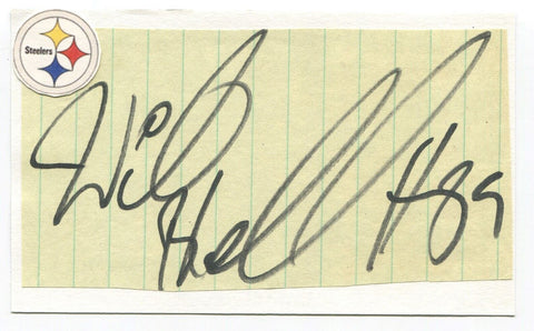 Will Blackwell Signed 3x5 Index Card Autographed Pittsburgh Steelers NFL