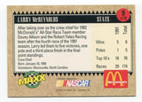 1992 Maxx McDonalds Larry McReynolds Signed Card Racing NASCAR AUTO #9