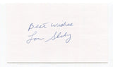 Lou Slaby Signed 3x5 Index Card Autographed NFL Football New York Giants