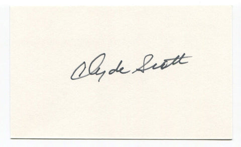 Clyde Scott Signed 3x5 Index Card Autographed NFL Football Philadelphia Eagles