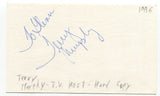 Terry Murphy Signed 3x5 Index Card Autographed Journalist Hard Copy Host