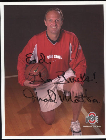 Thad Matta Signed 8x10 Photo College NCAA Basketball Coach Autographed