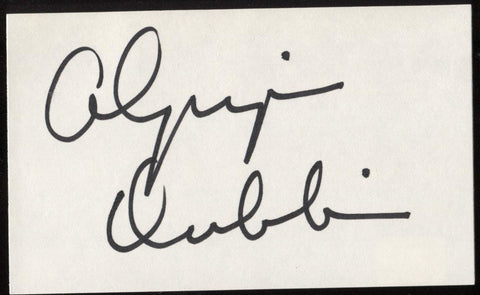 Olympia Dukakis Signed Index Card Signature Vintage Autographed AUTO