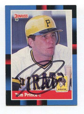 1988 Donruss Tom Prince Signed Card Baseball Autographed MLB AUTO #538 Pirates