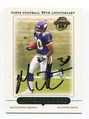 2005 Topps Mewelde Moore Signed Card Football NFL Autographed #295