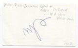 Nino Ricci Signed 3x5 Index Card Autographed Signature Author Writer Novelist