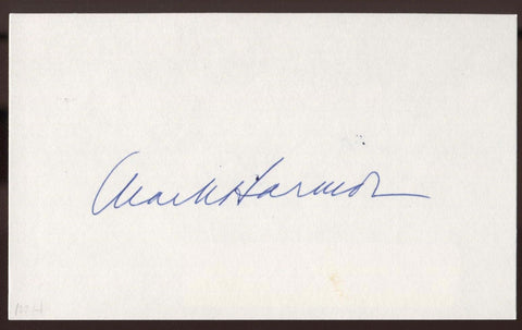 Mark Harmon Signed Index Card Signature Vintage Autographed AUTO 