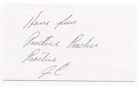 J.C. Snead Signed 3x5 Index Card Autographed PGA Golf Golfer