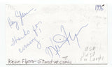 Kevin Flynn Signed 3x5 Index Card Autographed Signature Comedian Comic Actor