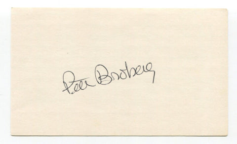 Pete Broberg Signed 3x5 Index Card Autographed MLB Baseball Oakland Athletics