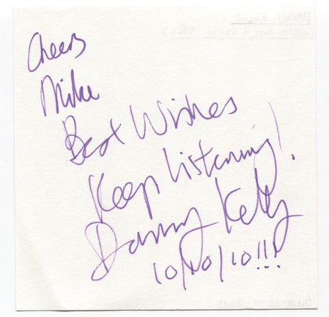 Danny Kelly Signed Page Autographed Signature Inscribed "To Mike" Journalist