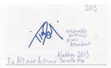 Tia Altinay Signed 3x5 Index Card Autographed Signature Actress