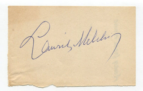 Lauritz Melchior Signed Page Cut Autographed Signature Singer
