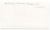 Tom Grieve Signed 3x5 Index Card Autographed MLB Baseball Senators Rangers