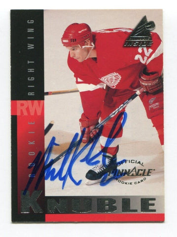 1997 Pinnacle Mike Knuble Signed Card NHL Hockey AUTO #172 Detroit Red Wings