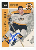 1995 Parkhurst Don Awrey Signed Card Hockey NHL AUTO #12 Boston Bruins