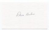 Dave Sisler Signed 3x5 Index Card Autographed MLB Baseball Boston Red Sox