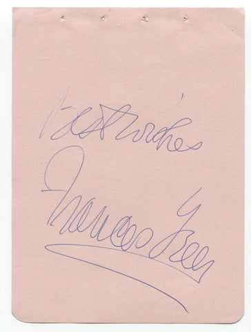 Frances Greer Signed Album Page Autographed 1949 Signature