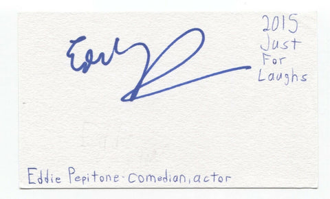 Eddie Pepitone Signed Index 3x5 Card Autographed Actor Comedian Rick and Morty