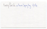 Larry Parrish Signed 3x5 Index Card Autographed Baseball Texas Rangers All Star