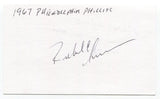 Dick Thoenen Signed 3x5 Index Card Autograph Baseball '67 Philadelphia Phillies