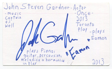John Steven Gardner Signed 3x5 Index Card Autograph Actor The Hunted: Encore