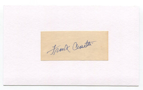 Frank Crosetti Signed Cut Index Card Autographed Baseball MLB 1932 World Series