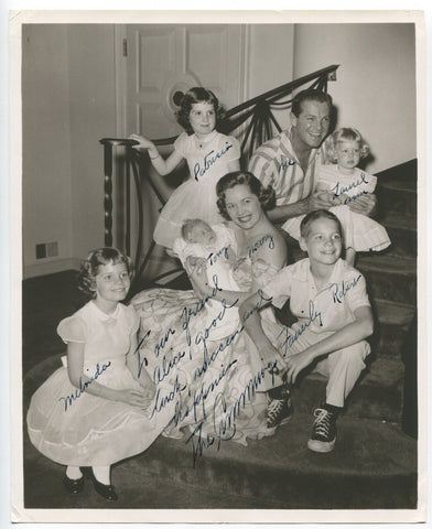 Robert Cummings fFamily Signed 8x10 Vintage Photo Autographed Actor Saboteur