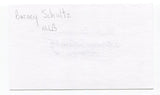 Barney Schultz Signed 3x5 Index Card Autographed MLB Baseball 1964 Cardinals